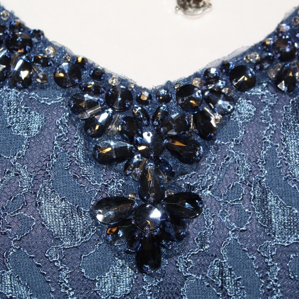PROM dress Blue lace Dress NEW